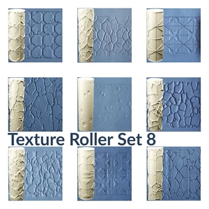 Cobblestone and Tile Clay Texture Roller Seamless by STL Loot Factory (Set 8) - Picture 1 of 11