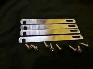 6 x Divan Bettsockel Verbindungsstangen Metall Silber Chrom & Schraube Verbindungsleiste - Bild 1 von 1