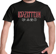 Led Zeppelin T Shirt Official Logo & Symbols  Rock Band Zoso Robert Plant NEW