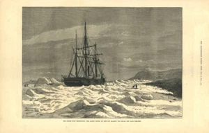 The North Pole expedition: the Alert trapped by ice, Cape Beechey. Arctic 1876 - Picture 1 of 2