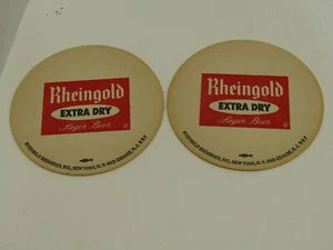 OLD RHEINGOLD EXTRA DRY LAGER BEER DRINKER'S BEER COASTER MAN CAVE BAR WARE  - Picture 1 of 1
