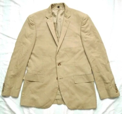 J.Crew Thompson 38S Blazer Sport Coat Jacket Linen Tan/Beige Preppy - Image 1 of 4