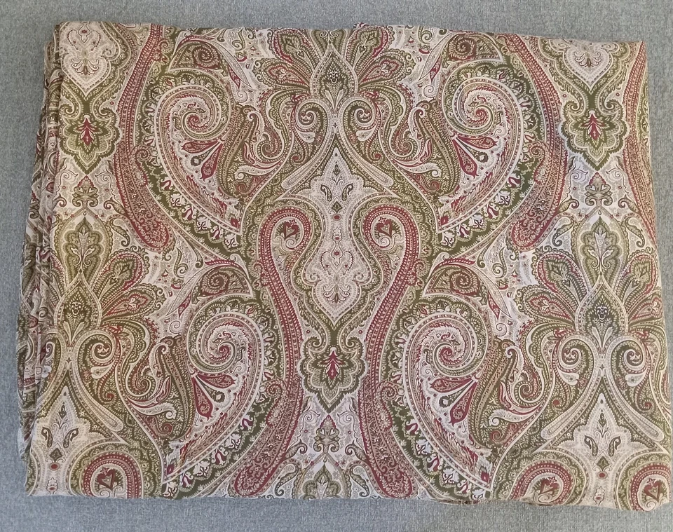 Funda nórdica Tommy Hilfiger de colección roja verde cachemira completa de algodón Queen  Foto 1 de 3