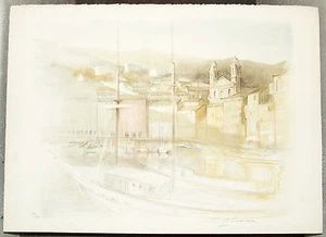 La Provence - Superbe Litho R DE PREMARE Voilier au Port Tirage à 120 ex 76x54 - Picture 1 of 1