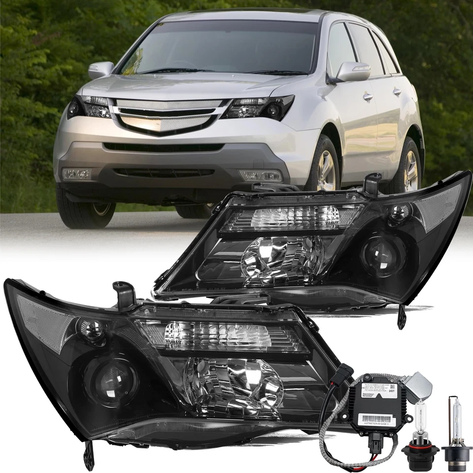 Faros sin lastre HID adaptativo faros negros para Acura MDX 2007-2013  Foto 1 de 1