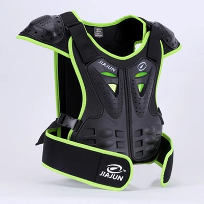 Kids Motocross Body Armour Protection Motorbike Jacket Vest Chest Back Protector