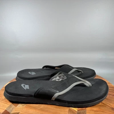 Мужские черные шлепанцы стринги сандалии Nike Kelso размер 8 - Изображение 1 из 4