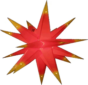 Faltbarer Advents Leucht Papierstern 3D Weihnachtsstern Multipointer Rot-gelb - Bild 1 von 1
