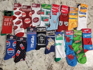 Calcetines Crazy Drink Novedad Regalo Medias Relleno Hombres Talla 6-12 Calcetines Crew - Imagen 1 de 22