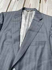 NWT Paul Stuart Sportcoat 40 Gray Stripe Super 110s Italy Canada Tailored Fit - Picture 1 of 13