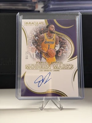 D’Angelo Russell 2023-2024 Immaculate Modern Marks On Card Auto /99 LAKERS - Image 1 of 2