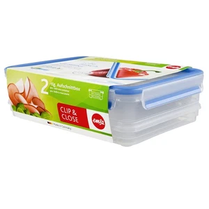 Emsa 508557 Clip & Close stacking box, 26.5 x 19.4 x 8.6 cm 1.0; 1.65 l, transpa - Picture 1 of 10