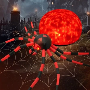 Inflables de Halloween de 8 pies araña decoraciones al aire libre para patio, grande espeluznante S... - Imagen 1 de 9