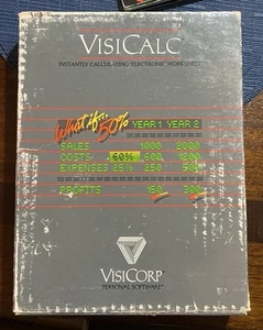VTG Nowy VisiCalc firmy Visicorp 1981 Instrukcja obsługi Apple II i II i nr części 500010310 - Zdjęcie 1 z 1