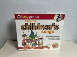 BABY GENIUS - Favorite Children's Songs - 3 CD -46 Songs - New Sealed - Foto 1 di 2