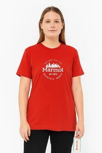 T-shirt donna Marmot Culebra Peak rossa grande L montagna funzionante nuova con etichetta - Foto 1 di 11