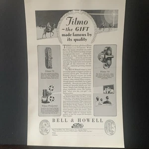 Vintage 1928 Bell & Howell Filmo The Gift Ad Werbung - Bild 1 von 2