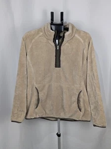 Ariat Tek Fleece Pullover Women's Size XL Tan Sherpa Fuzzy Pockets 1/4 Zip - Picture 1 of 12