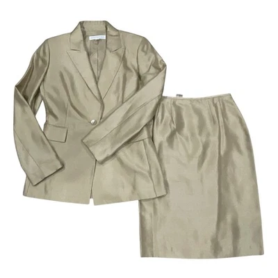 Collection Fifty Nine Silk Skirt Suit Set Women's Size 2 Business Career - Image 1 of 4