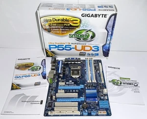 Placa Base Gigabyte GA-P55-UD3 Intel Socket LGA1156 DDR3 Motherboard USB - Imagen 1 de 8