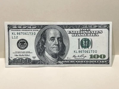 Series 2006 A ~ US One Hundred Dollar Bill $100 ~ San Francisco KL 86706173 D - Image 1 of 3