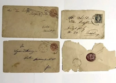 4x VERY OLD STAMPS AND LETTERS PRUSSIA 1860'S - Image 1 of 4