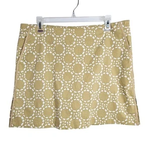 GOLFTINI Skort Skirt GOLD TAN & WHITE size 14 Pickleball Athleisure Tennis Golf - Picture 1 of 9