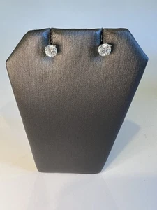 Zierliche Ohrstecker 14 Karat Weißgold Diamant - Bild 1 von 3