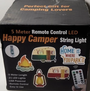Happy Camper Collectible Remote Control String Light (Heavy Duty) 8 Light Modes - Picture 1 of 4