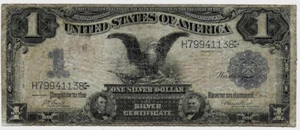 KEY DATE 1899 BLACK EAGLE U.S. MINT BEP SILVER CERTIFICATE USA BLUE SEAL NOTE - Picture 1 of 2