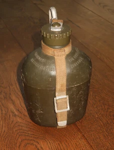 Original frühe Bundeswehr BW Feldflasche 1. Modell 1956 Hersteller: AWS 56 - Bild 1 von 7