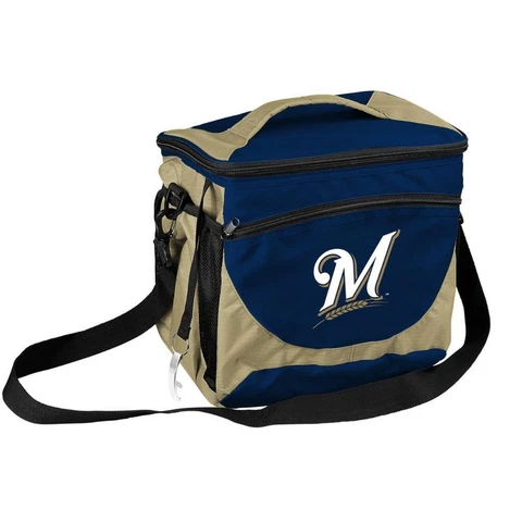 Milwaukee Brewers 24 Can Cooler [NEW] MLB Ice Cookout BBQ Drink Lunch Tailgate Cover