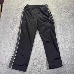 Vintage And1 Track Pants Mens Medium Black Polyester Stretch Loose Fit - Picture 1 of 10