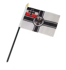 German Germany Imperial World War 1 WWI Flag 4"x6" Desk Staff Stick - Picture 1 of 1