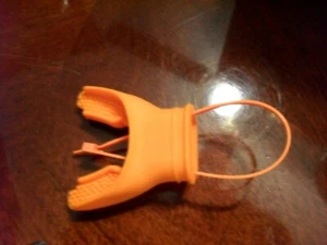 1 S.C.U.B.A Orange Long Bite Mouthpiece with matching ties, Made In U.S.A. - Picture 1 of 1
