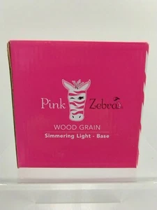 Base de luz a fuego lento de grano de madera de cebra rosa con bombilla nueva envío gratuito - Imagen 1 de 3
