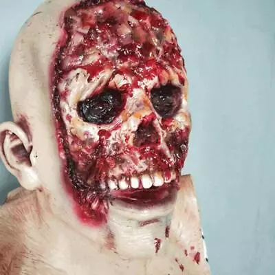 Latex Mask Horror Halloween Costume Party Props Creepy Scary Melting Face Zombie - Image 1 of 4