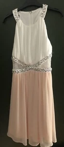 kurzes Ballkleid Abikleid Abendkleid Gr. 34 weiss/rose von Jake*S - Bild 1 von 2