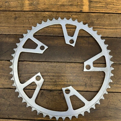 Plato vintage Sugino 52t 52 dientes 110 BCD aleación de plata Sakae CR TURBINA A04 Foto 1 de 4