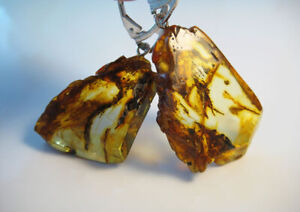 Massive Elegant amber Baltic AMBER Natural Earring !!!