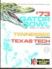 1973 Gator Bowl Program Tennessee v Texas Tech 12/29 29th Annual Ex/MT 68455