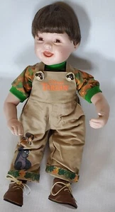 Disney's Tarzan Ceramic Doll Boy With Overalls Brown Hair 15" - Picture 1 of 5