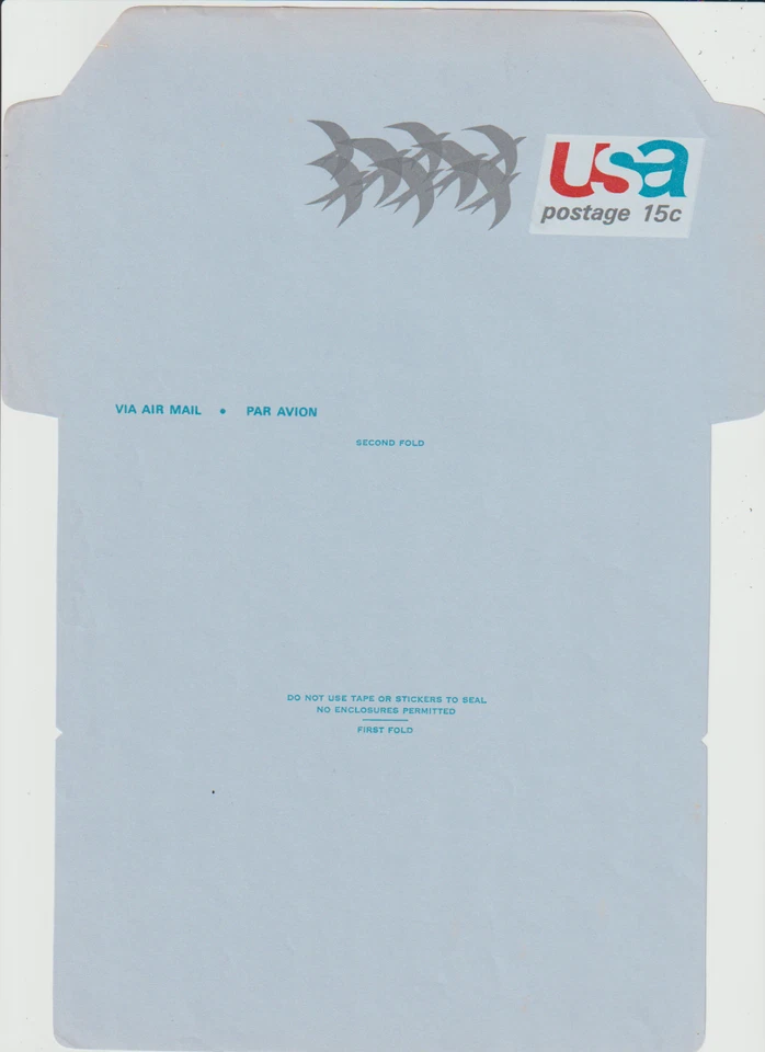 US #UC44 Air Mail Aerogramme, Postal Stationery, Entire, 1971, 15c MNH - Image 1 of 1