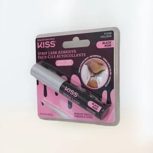 KISS Waterproof Brush On STRIP LASH ADHESIVE 91048 BLACK Latex Free 0.17 oz - Picture 1 of 24