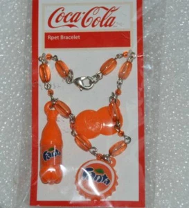 Orange Fanta Plastic Bracelet w/ Clasp Clasp Coca Cola Orange - Picture 1 of 1