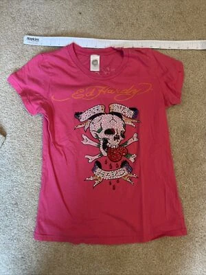 Camiseta Ed Hardy Rosa Niñas Estrás  Foto 1 de 4