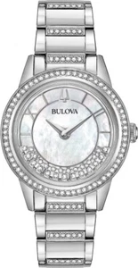 Bulova Damen schwimmende Kristall TurnStyle Uhr 96L257, 130 Kristalle - Bild 1 von 5