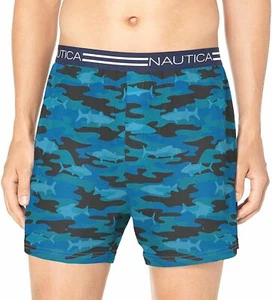 Nautica Men's Classic Cotton Loose Knit Boxer,Nautical/Multi,LargLarge - Picture 1 of 2