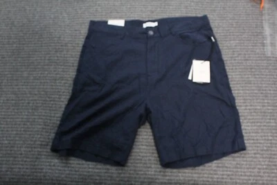 Pantalones Cortos de Viajero Onia Azul Marino Profundo Elásticos de Lino para Hombres talla 34 nuevos con Etiquetas Foto 1 de 4