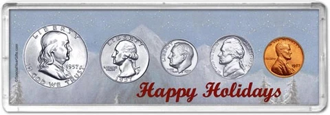 Happy Holidays Coin Gift Set, 1957 Cover
